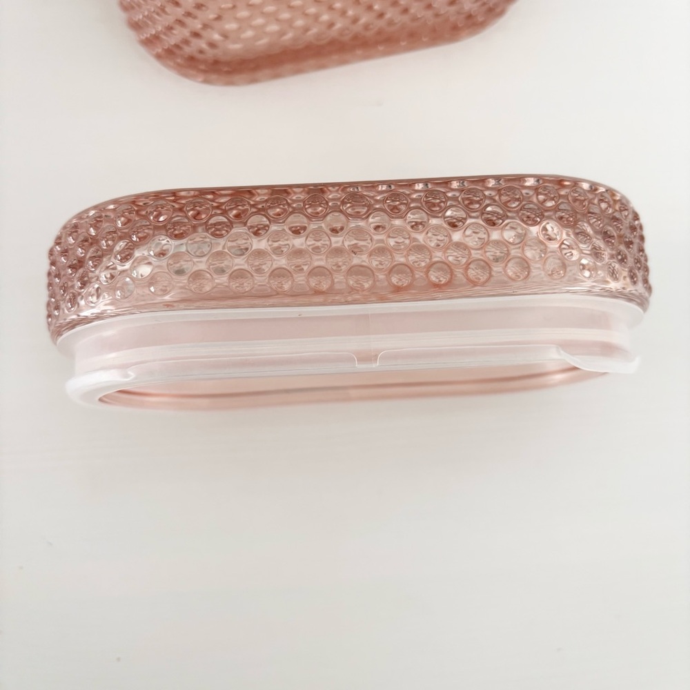 TARGET Hobnail Glass Pink Trinket Box NWT - Picture 5 of 8